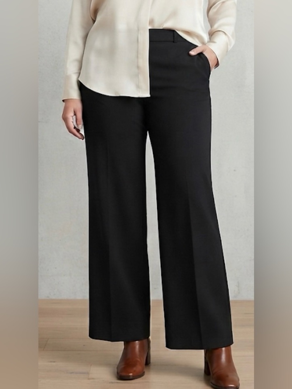 Lane Bryant Black Stretch Trousers - Size 18 - Versatile Workwear